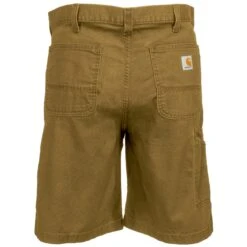 Carhartt Shorts: Men's 102514 918 Rigby Rugged Flex Hickory Brown Canvas Work Shorts -Work Clothes Store carhartt 102514 918 b 01