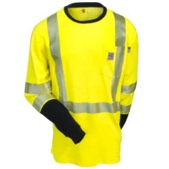 Carhartt Shirts: FR High Vis Force Men's 102905 323 Long Sleeve T-Shirt 7 Carhartt Shirts: FR High Vis Force Men's 102905 323 Long Sleeve T-Shirt -Work Clothes Store carhartt 102905323 f 01