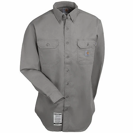 Carhartt Shirts: Men's FRS160 GRY Gray Flame Resistant Twill Shirt 5 Carhartt Shirts: Men's FRS160 GRY Gray Flame Resistant Twill Shirt - Image 3