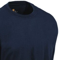 Carhartt Shirts: Men's K231 NVY Navy Blue Cotton Long Sleeve Logo Shirt 6 Carhartt Shirts: Men's K231 NVY Navy Blue Cotton Long Sleeve Logo Shirt -Work Clothes Store carhartt k231 nvy cd 01