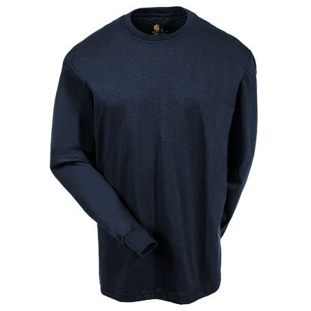 Carhartt Shirts: Men's K231 NVY Navy Blue Cotton Long Sleeve Logo Shirt 5 Carhartt Shirts: Men's K231 NVY Navy Blue Cotton Long Sleeve Logo Shirt - Image 3