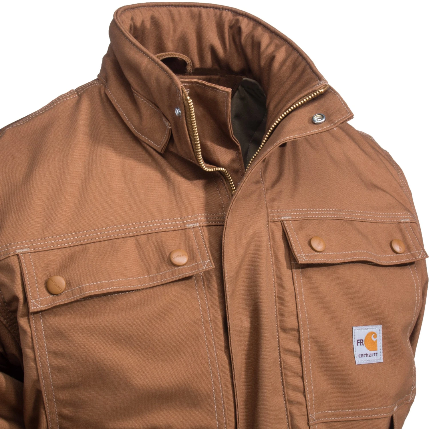 Carhartt Coats: Men's Brown 102182 211 FR Full Swing Quick Duck Coat 4 Carhartt Coats: Men's Brown 102182 211 FR Full Swing Quick Duck Coat - Image 2