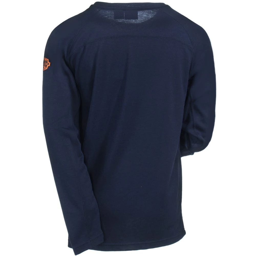 CAT Apparel Shirts: Men's 1630003 57E Navy FR Long-Sleeve Performance Crew Shirt 3 CAT Apparel Shirts: Men's 1630003 57E Navy FR Long-Sleeve Performance Crew Shirt