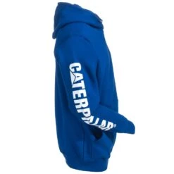 CAT Apparel Sweatshirts: Men's 1910709 95B Bright Blue Trademark Banner Hooded Sweatshirt 11 CAT Apparel Sweatshirts: Men's 1910709 95B Bright Blue Trademark Banner Hooded Sweatshirt -Work Clothes Store cat 1910709 bblu r 01