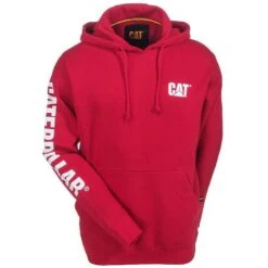 CAT Apparel Sweatshirts: Men's 1910709 155 Chili Pepper Red Hooded Sweatshirt 9 CAT Apparel Sweatshirts: Men's 1910709 155 Chili Pepper Red Hooded Sweatshirt -Work Clothes Store cat apparel 1910709 155 f 01