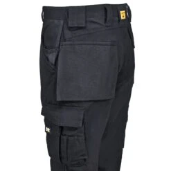 CAT Apparel Pants: Men's C172 016 Black Multi-Pocket Trademark Trousers -Work Clothes Store cat c172 016 l 01