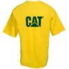 CAT Apparel Shirts: Men's W05324 555 Yellow Trademark Tee Shirt -Work Clothes Store cat w05324 555 b 01
