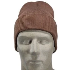 Port And Company Caps: Brown Acrylic Knit Cap CP90 BRN