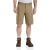 Carhartt Shorts: Men's 103542 253 Dark Khaki Rugged Flex Rigby Cargo Shorts -Work Clothes Store dark khaki carhartt work shorts 103542 253 64 1000