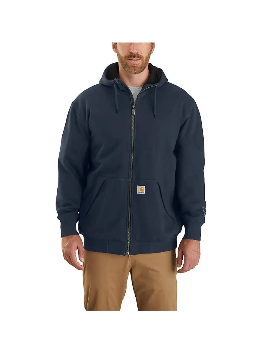 Carhartt Sweatshirts: Men's 104078 472 New Navy Midweight Rain Defender Thermal Lined Sweatshirt 3 Carhartt Sweatshirts: Men's 104078 472 New Navy Midweight Rain Defender Thermal Lined Sweatshirt