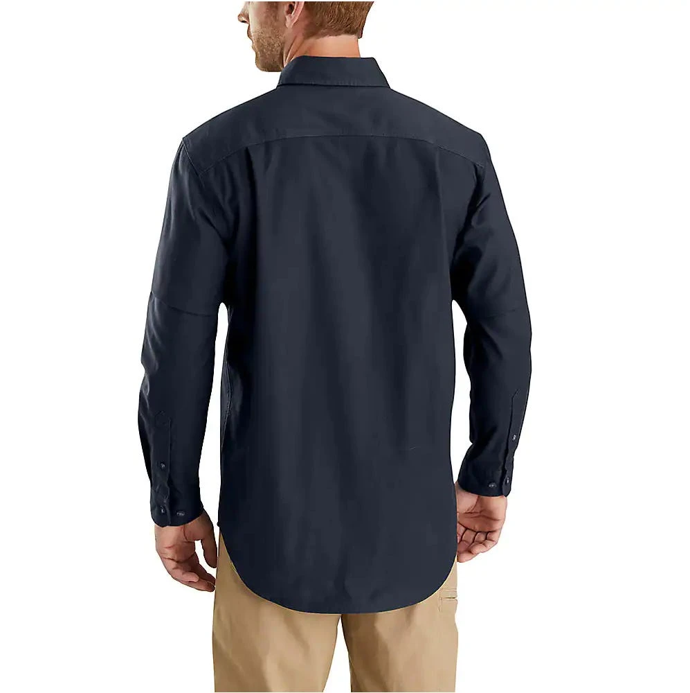Carhartt Shirts: Men's 103554 412 Navy Rugged Flex Relaxed Fit Midweight Canvas Long Sleeve Shirt 4 Carhartt Shirts: Men's 103554 412 Navy Rugged Flex Relaxed Fit Midweight Canvas Long Sleeve Shirt - Image 2
