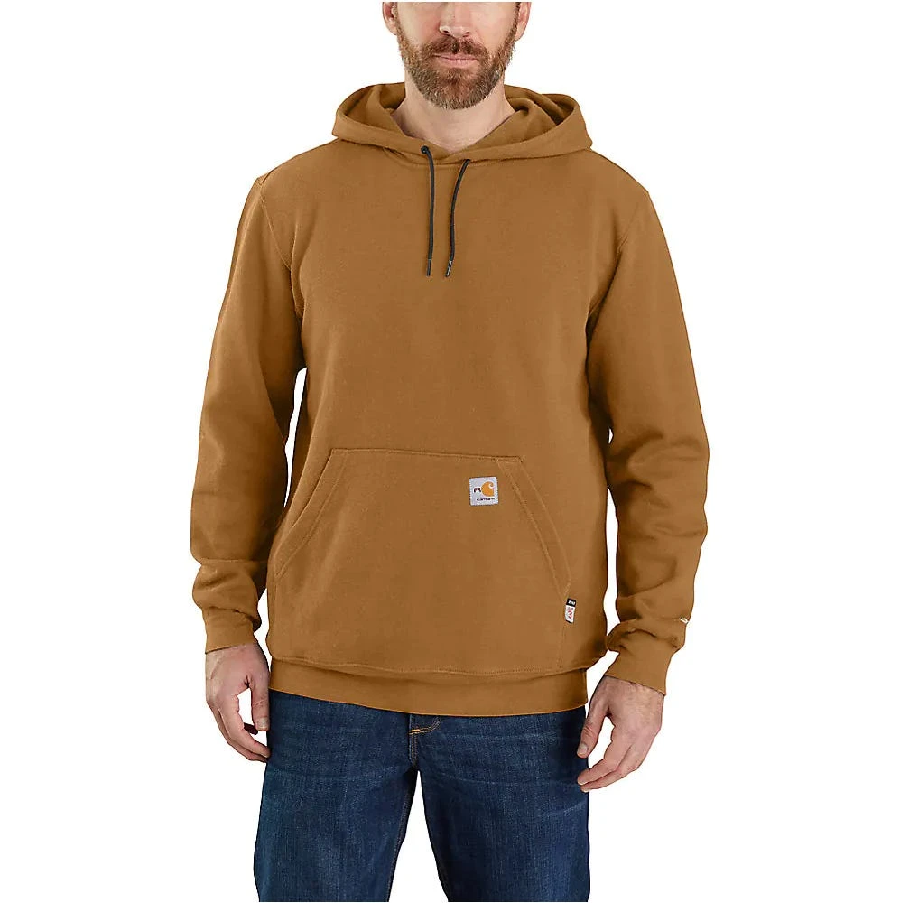 Carhartt Force Sweatshirts: Men's 104983 BRN Brown Pullover Flame Resistant Hooded Sweatshirt 3 Carhartt Force Sweatshirts: Men's 104983 BRN Brown Pullover Flame Resistant Hooded Sweatshirt