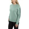 Carhartt Sweatshirts: Women's 104410 G86 Succulent Heather Crewneck Relaxed Fit Graphic Sweatshirt -Work Clothes Store download 2022 05 19t121813.086