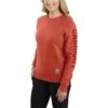 Carhartt Sweatshirts: Women's 104410 R49 Earthen Clay Heather Crewneck Relaxed Fit Graphic Sweatshirt -Work Clothes Store download 2022 05 19t134301.041