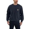 Carhartt Sweatshirts: Men's 103852 472 New Navy Crewneck Midweight Loose Fit Pocket Sweatshirt -Work Clothes Store download 8 1