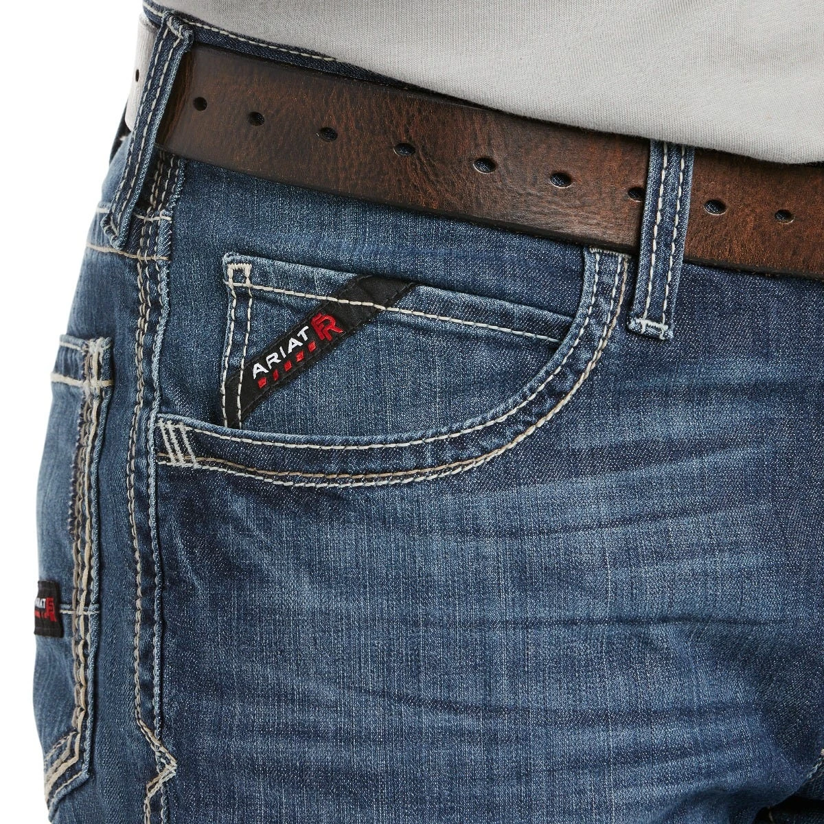 Ariat Work FR: Men's FR 10023467 Bryce M4 Low Rise Stretch DuraLight Boot Cut Jeans 4 Ariat Work FR: Men's FR 10023467 Bryce M4 Low Rise Stretch DuraLight Boot Cut Jeans - Image 2