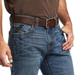 Ariat Rebar Jeans: Men's 10041081 Rico M7 DuraStretch Edge Stackable Straight Leg Jean -Work Clothes Store f22 mns work 10041081 detail01