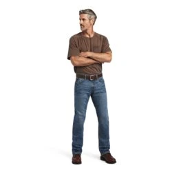 Ariat Rebar Jeans: Men's 10041081 Rico M7 DuraStretch Edge Stackable Straight Leg Jean -Work Clothes Store f22 mns work 10041081 full