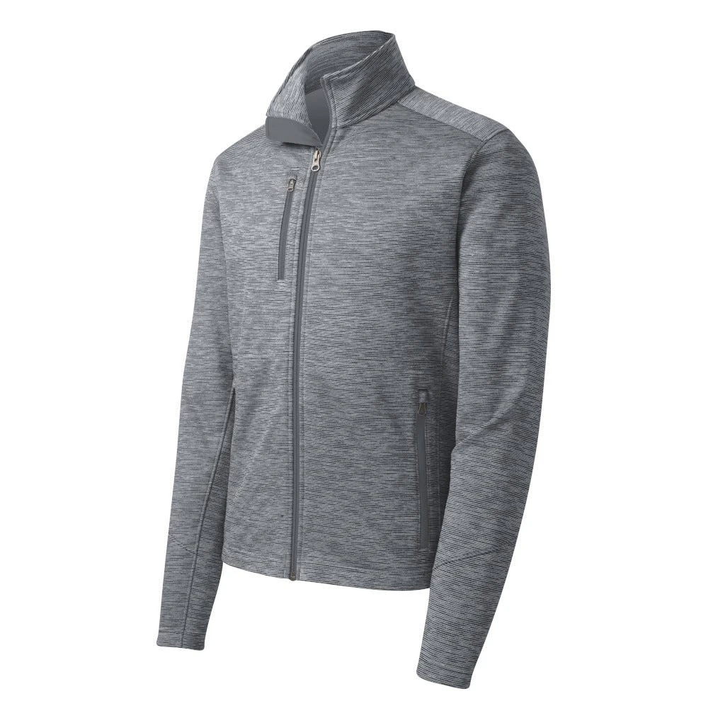 Port Authority Jacket: Men's F231 GRY Grey Digi Stripe Fleece Jacket 7 Port Authority Jacket: Men's F231 GRY Grey Digi Stripe Fleece Jacket - Image 5