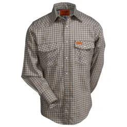 Wrangler Shirts: Men's FR124 MM Plaid Western Flame Resistant Work Shirt -Work Clothes Store fr124mm 1