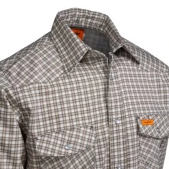 Wrangler Shirts: Men's FR124 MM Plaid Western Flame Resistant Work Shirt -Work Clothes Store fr124mm 2