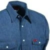 Wrangler Shirts: Men's FR12127 Denim Flame Resistant Shirt -Work Clothes Store fr70127 wranglercd 01 1