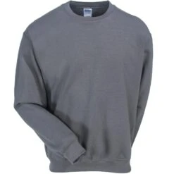 Gildan Sweatshirts: Men's 18000 CHR Grey Heavy Blend Crewneck Sweatshirt -Work Clothes Store gildan 18000 chr f 01
