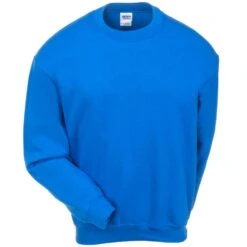 Gildan Sweatshirts: Men's Blue 18000 RYL Fleece Crew Neck Sweatshirt -Work Clothes Store gildan 18000 ryl f 01