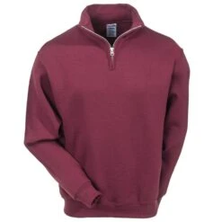 Jerzees Sweatshirts: Men's 995M MRN Fleece Quarter Zip Cadet Collar Sweatshirt 7 Jerzees Sweatshirts: Men's 995M MRN Fleece Quarter Zip Cadet Collar Sweatshirt -Work Clothes Store harriton m740 blk f 01 1