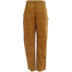 Carhartt Pants: Men's B136 BRN Brown Double Front Duck Dungaree Work Pants -Work Clothes Store image 48190