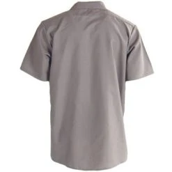 Red Kap Shirts: Men's SP24 GY Grey Industrial Short-Sleeve Work Shirt