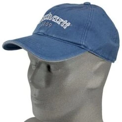 Carhartt Hats: Blue Cotton Twill Classic Baseball Cap A241DBL -Work Clothes Store image 51053