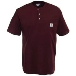 Carhartt Shirts: Men's Port K84 PRT Cotton Workwear Henley Shirt