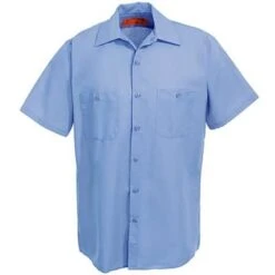 Red Kap Shirts: Men's Blue SP24 MB Short-Sleeve Industrial Uniform Work Shirt -Work Clothes Store image 54415 1