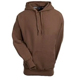 Sport Tek Sweatshirts: Men's Brown F281 BRN Heavyweight Pullover Hooded Sweatshirt