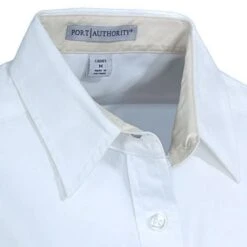 Port Authority Shirts: Women's White Short Sleeve Shirt L508 WHT -Work Clothes Store image 57479