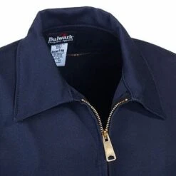 Bulwark Jackets: Men's JEL2 NV Navy Blue Flame-Resistant Work Jacket -Work Clothes Store image 62388