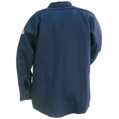 Bulwark Shirts: Men's SEW2 NV Flame-Resistant Navy Blue Long Sleeve Work Shirt