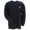 Carhartt Shirts: Men's Black K126 BLK Long Sleeve Work Shirt -Work Clothes Store image 62797