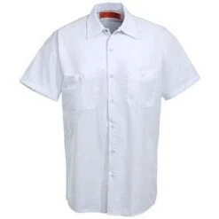 Red Kap Shirts: Men's White SP24 WH Short-Sleeve Uniform Work Shirt -Work Clothes Store image 66563 1