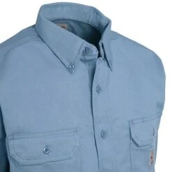 Carhartt Shirts: Men's FR Blue FRS160 MBL Twill Work Shirt 7 Carhartt Shirts: Men's FR Blue FRS160 MBL Twill Work Shirt -Work Clothes Store image 68714