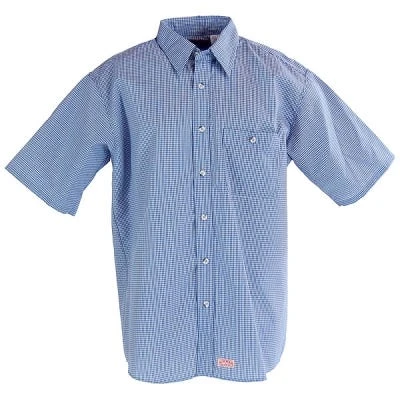 Red Kap Shirts: Men's SP84 WB White/Blue Short Sleeve Plaid Work Shirt 3 Red Kap Shirts: Men's SP84 WB White/Blue Short Sleeve Plaid Work Shirt - Image 2