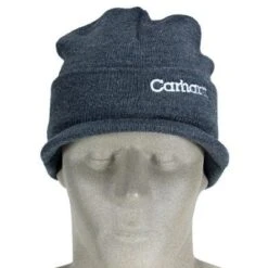 Carhartt Caps: Coal Heather Acrylic Knit Cap A164 CLH 7 Carhartt Caps: Coal Heather Acrylic Knit Cap A164 CLH -Work Clothes Store image 85855