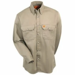 Wrangler Riggs Shirts: Men's Khaki FR3W5 KH Flame Resistant Long Sleeve Shirt -Work Clothes Store image 88010