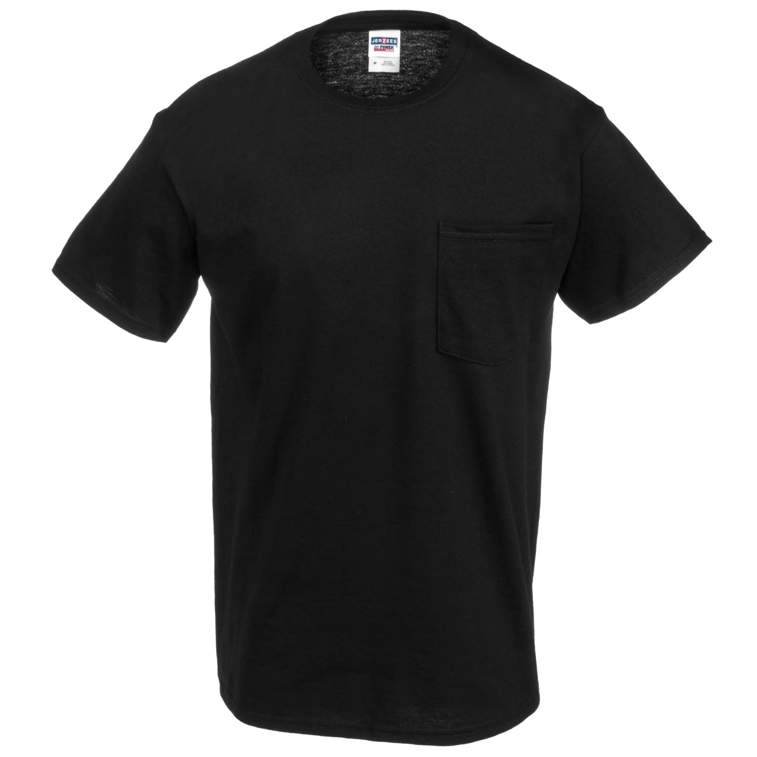 Jerzees Shirts: Men's 29MP BLK Black Dri-Power Heavyweight Pocket T-Shirt 5 Jerzees Shirts: Men's 29MP BLK Black Dri-Power Heavyweight Pocket T-Shirt - Image 3