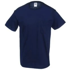 Jerzees Shirts: Men's 29MP NVY Navy Blue Dri-Power Pocket T-Shirt -Work Clothes Store jerzees 29mp nvy f 01 1