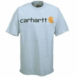 Carhartt Shirts: Men's Grey K195 HGY Cotton Jersey Logo Tee Shirt 6 Carhartt Shirts: Men's Grey K195 HGY Cotton Jersey Logo Tee Shirt -Work Clothes Store k195hgy carharttf 01 1