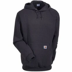Carhartt Sweatshirts: Men's Black K288 BLK Midweight Pullover Hooded Sweatshirt -Work Clothes Store k288blk carharttf 01