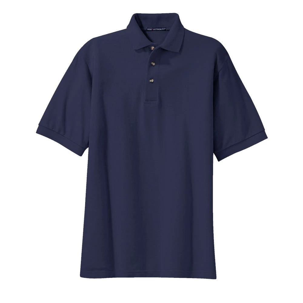Port Authority Shirts: Men's Cotton Pique Knit Polo Shirt K420 NVY 7 Port Authority Shirts: Men's Cotton Pique Knit Polo Shirt K420 NVY - Image 5