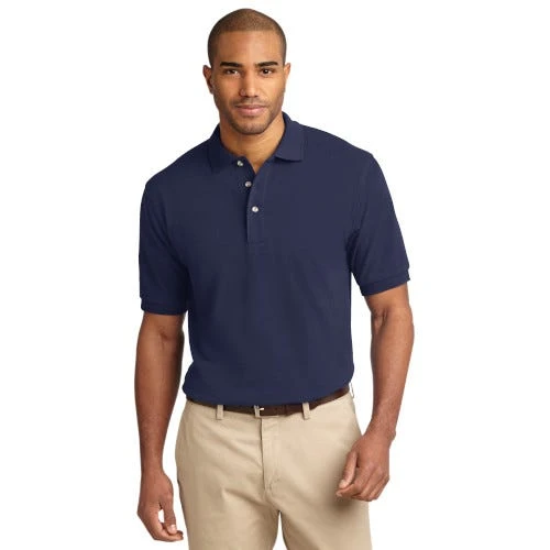 Port Authority Shirts: Men's Cotton Pique Knit Polo Shirt K420 NVY 5 Port Authority Shirts: Men's Cotton Pique Knit Polo Shirt K420 NVY - Image 3